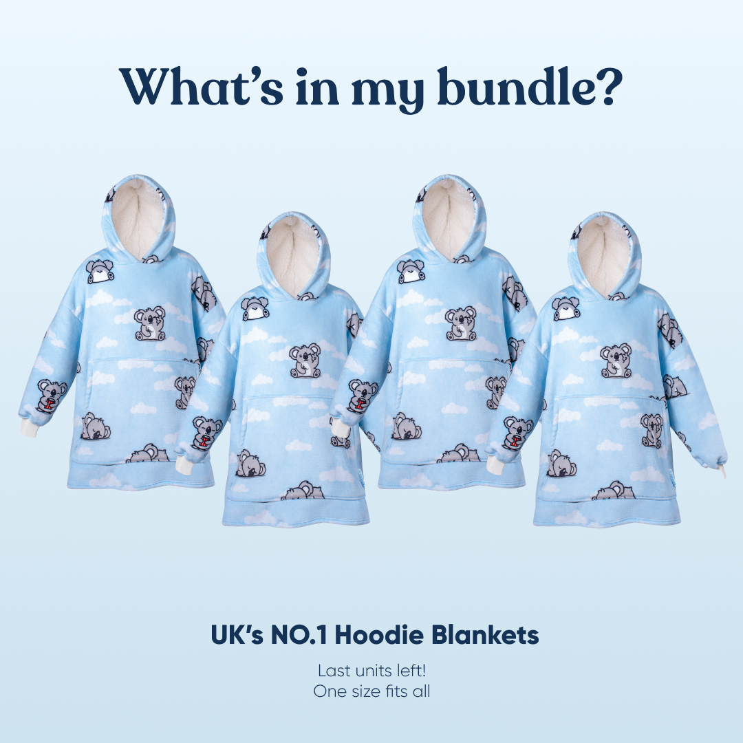 Hoodie Blanket 4-Pack