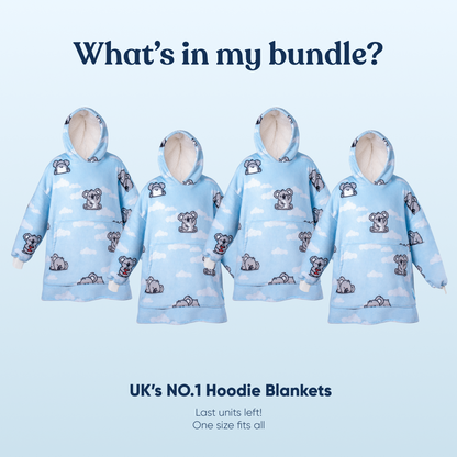 Hoodie Blanket 4-Pack