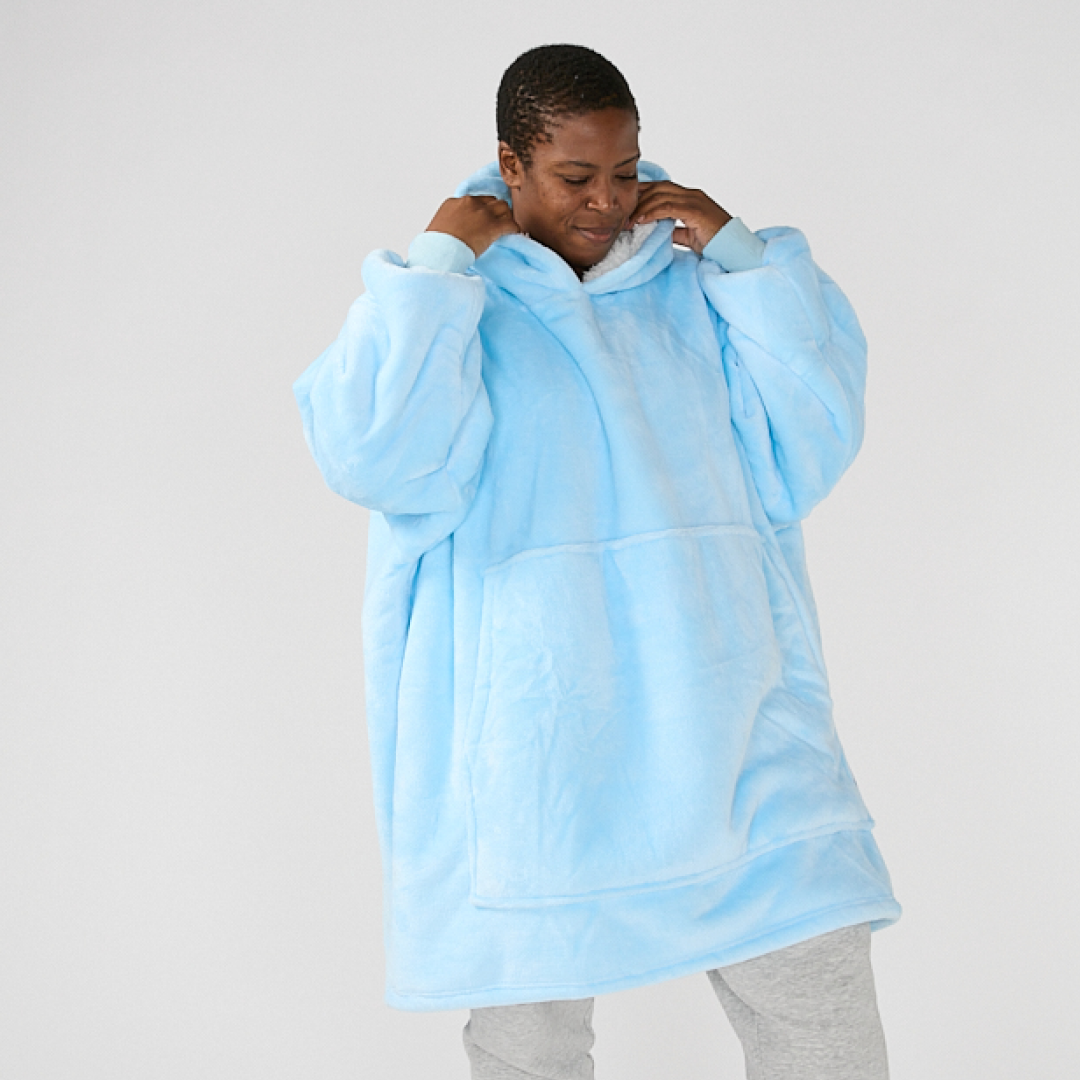 Kudd.ly Hoodie Blanket Deal Up to 67% Off 2 Colour-Sky Blue