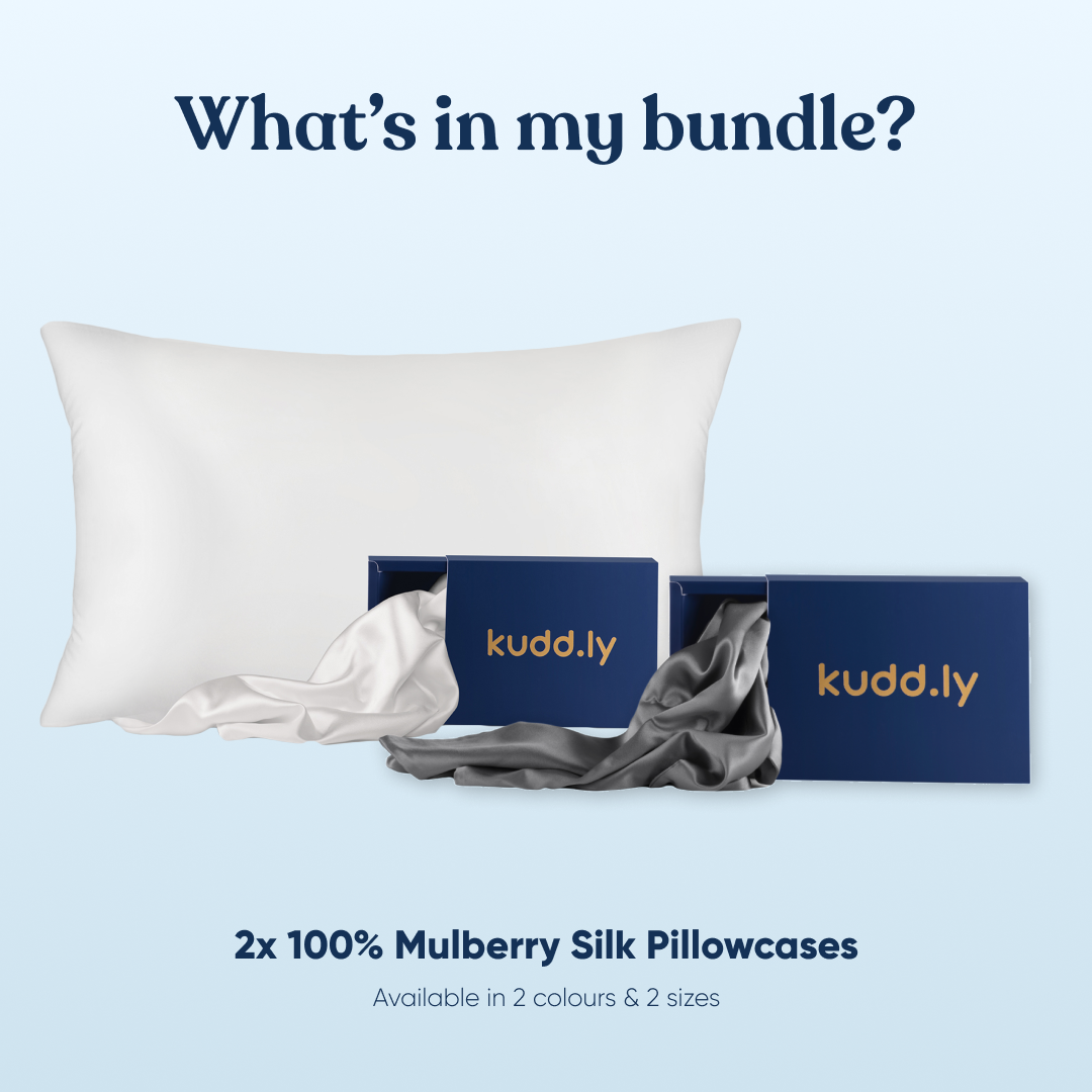 100% Mulberry Silk Pillowcase Duo
